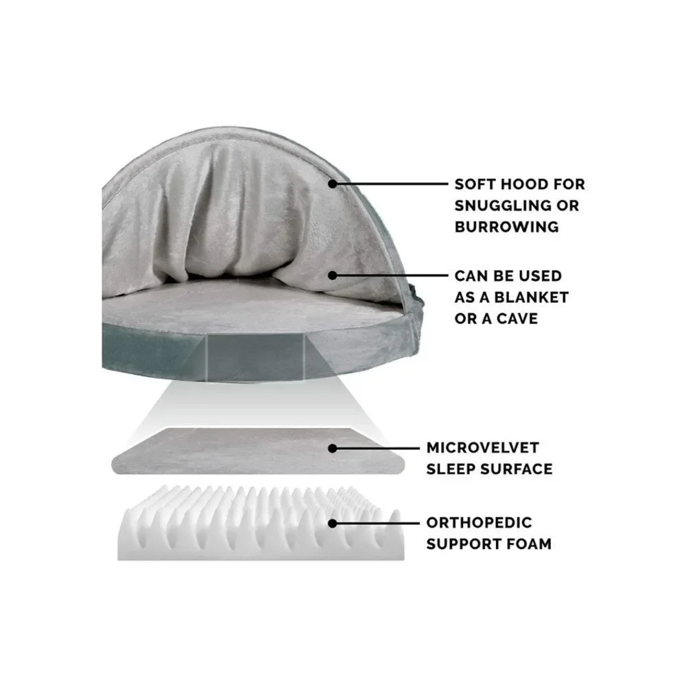 Round Orthopedic Dog Bed for Medium/Small Dogs w/ Removable Washable Cover